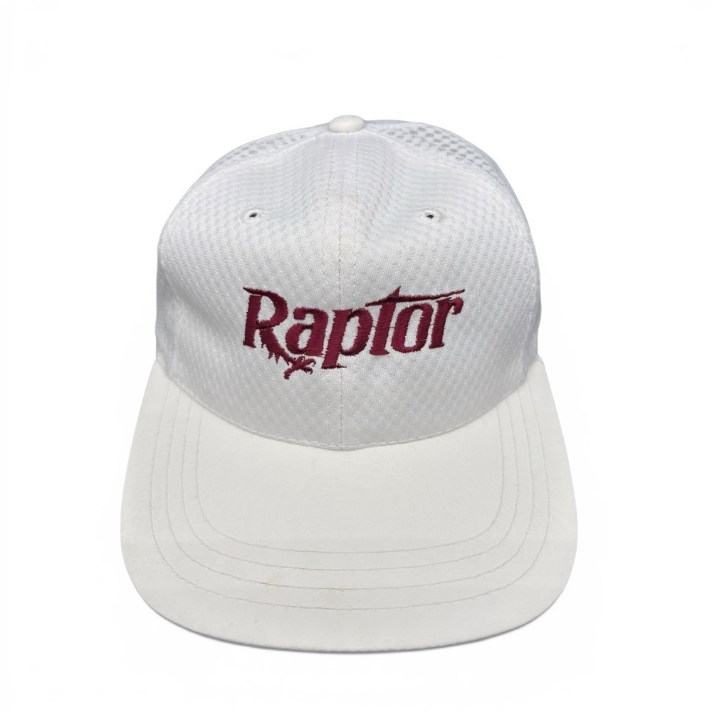Rawlings Raptor Mesh Snapback Hat‎ White Maroon Embroidery Pro Tag